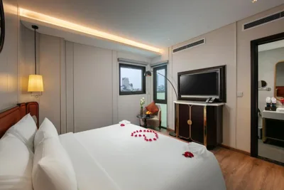 Deluxe Double Room with City View — Le Premier Hotel & Rooftop Bar